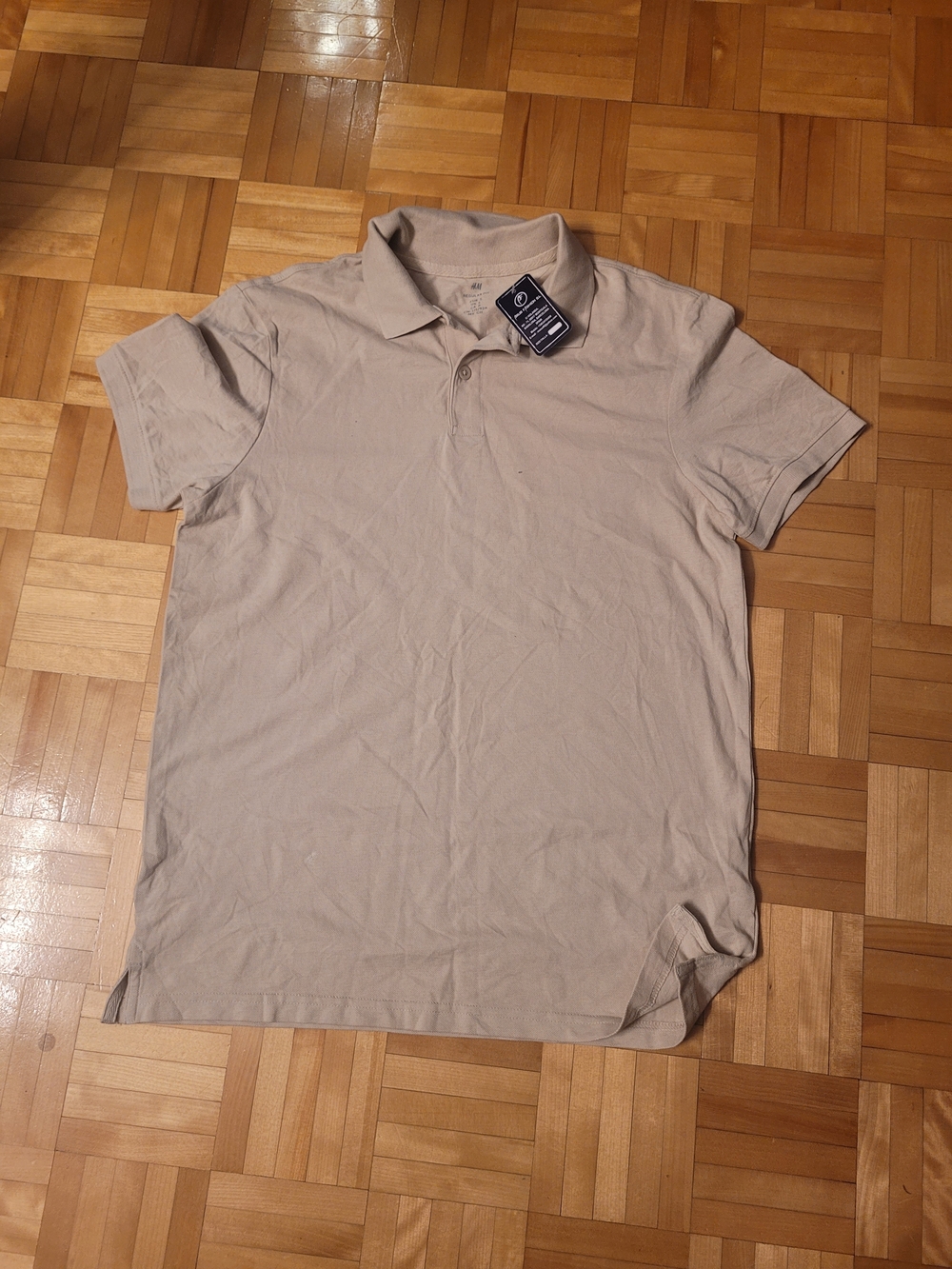 H&M Men's Polo Shirt in Beige